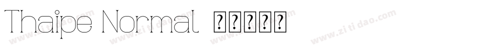 Thaipe Normal字体转换